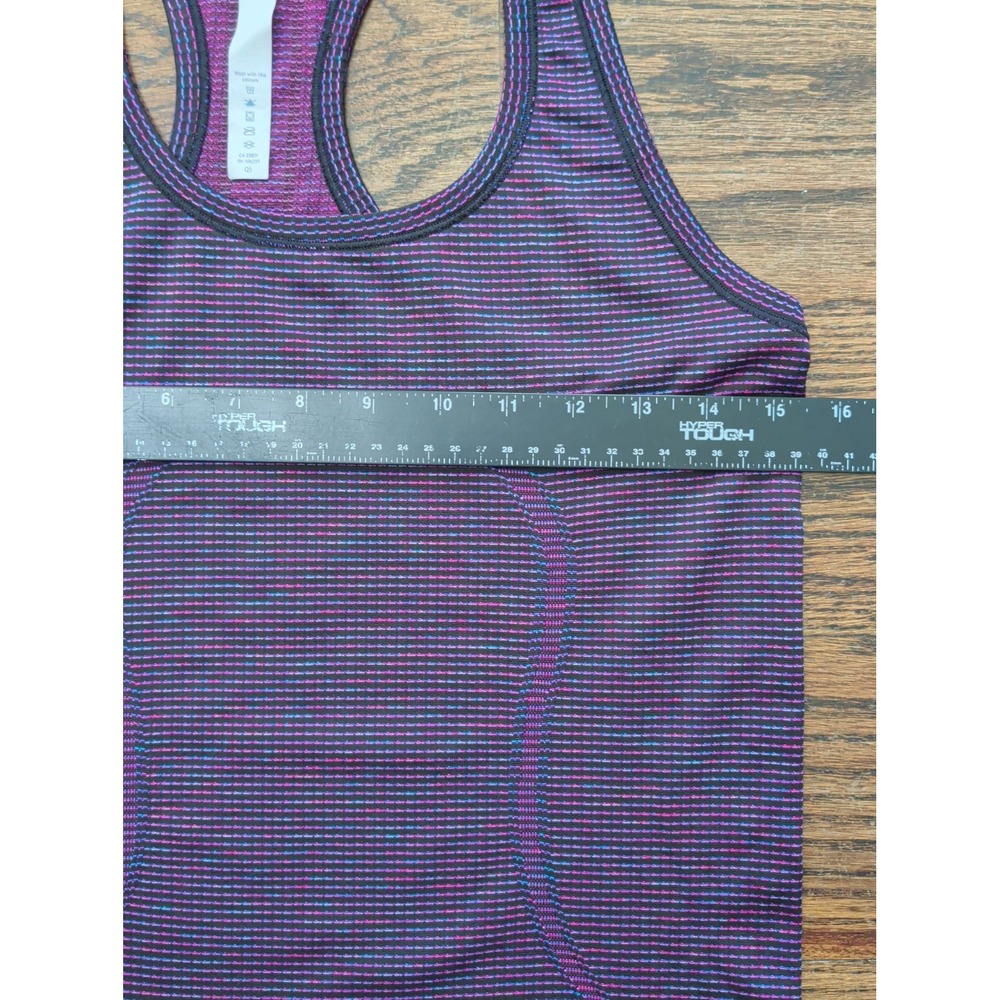 Lululemon Swiftly Tech Racerback Tank Top Sz 8 W1ASRS Patterned Purple - Picture 5 of 8